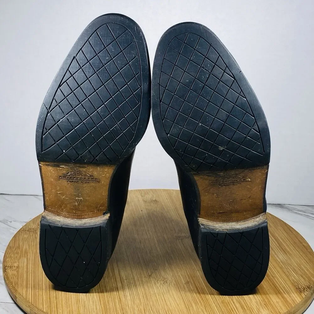 Bally Men's 100% Leather Dress Oxford Shoe Size 7 Black Made in Italy